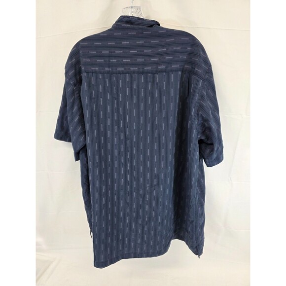 VAN HEUSEN - Men's Button up Short Sleeve Shirt - XLT 17.5-18 - Blue - Picture 4 of 6